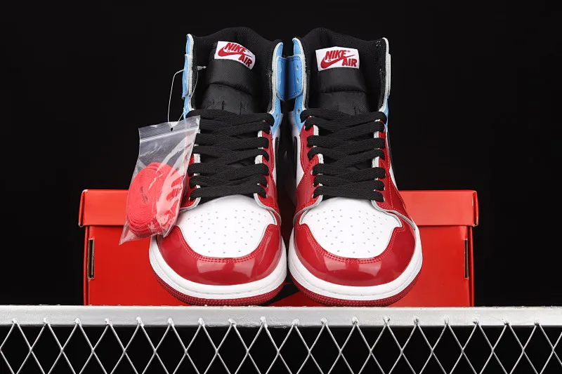 All categories Air Jordan Jordan series basketball shoes Air Jordan 1 High Air Jordan 1 "Fearless" AJ1 Joe 1 high top red and blue patent leather CK5666-100